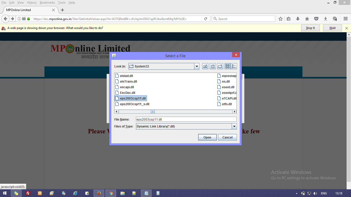 MP Online Digital Signature DLL File