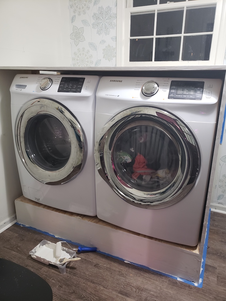 DIY Laundry Pedestal and Countertop