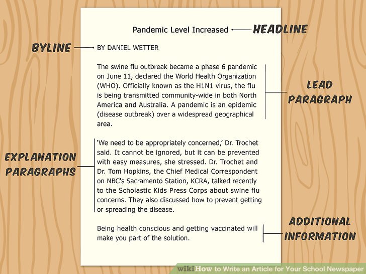 How to Write an Article for Your School Newspaper (with