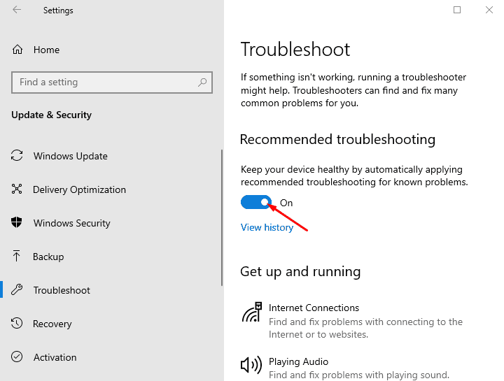 Enable and Disable Windows 10 Troubleshooting